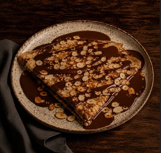 Crêpe chocolat amande, spécialité de la crêperie La Bigouden Le Havre